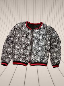 Floral Designed Jacket And Blue Cotton Kurta
