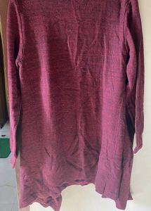 Burgundy Knit Cardigan shurg
