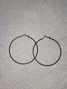 Black hoop Earrings