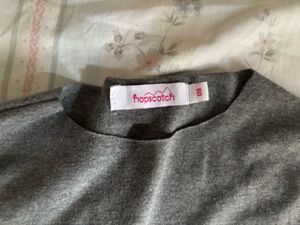Gray Ruffle Sleeve Top