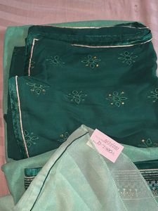 Sea Green Suit Material Unstitched