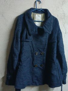 Stylish Winter FurJacket Woolen Coat Blue