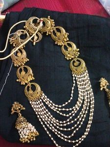 Moti Chain Handmade Costomized Necklace Set