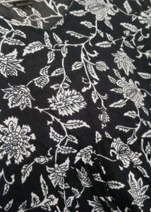 Black Cotton Full Sleeve Top.