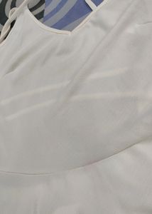 Women Fit And Flare White Dress🤍