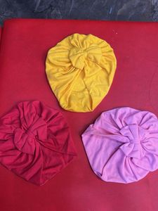 Cute Black Baby Bow Turban Pack Of 6