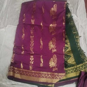 Cotton Silk Saree With Blouse Pices