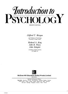 Introduction to Psychology- Morgan and King PDF
