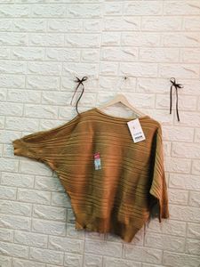 Fusion Max Brown Knit Top Sarg type bloon to