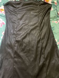 H&amp;M shiny Black Mini Dress