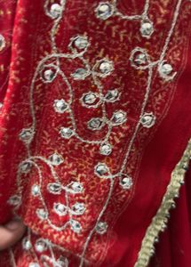 Elegant Red Floral Saree