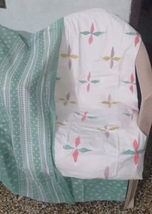 Embroidered White Pure Cotton Suit