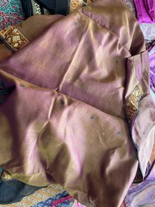 Pure Silk Dual Tone Valkalam Beautiful Woven Pallu