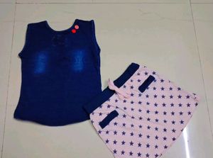 Baby Girl Top And Skirt Set