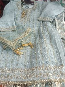 Elegant Embroidered Pakistani Suit