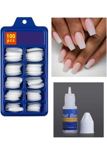 100pcs Nail Tips with Glue