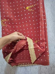 Elegant Polka Dot Saree