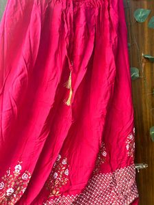 Pink Embroidered Skirt