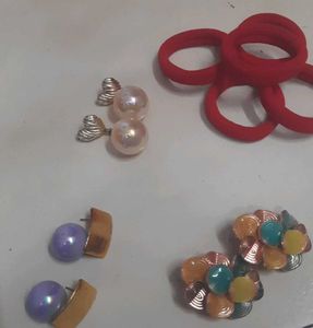 Earings And Small Hair Bands