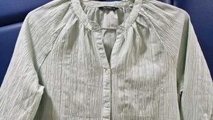 Sage Green Button-Up Top