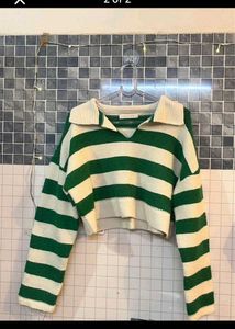 Striped Knit Crop Top