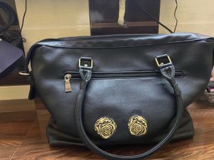 Code Women’s Black Leather Tote Bag