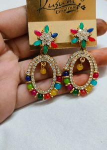 Multicolour Stone Earrings