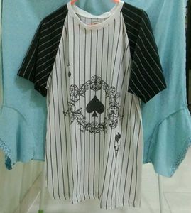 Striped Ace of Spades Graphic Tee