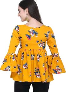 Floral Flared Sleeve Top