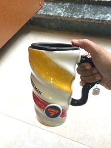 Superman Tall Twisted Mug with Lid