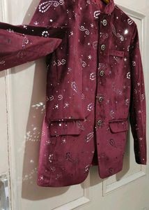 Maroon Velvet Jodhpuri