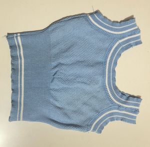 Blue Knit Top