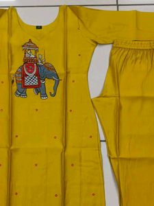 Elegant Yellow Kurta Set,2 piece set