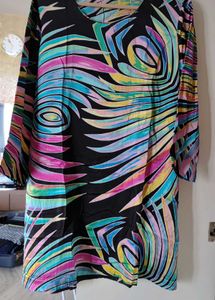 Tailored Print Pure Satin Dress