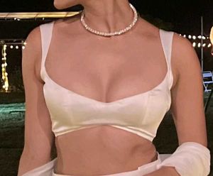 Satin Back Hook Non Padded Deep Neck Blouse