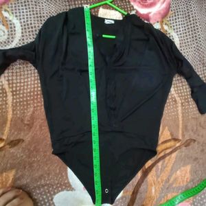 Black Bodysuit Top Bust 38