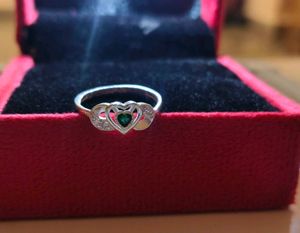 Pure silver Heart Stone Ring # fixed price