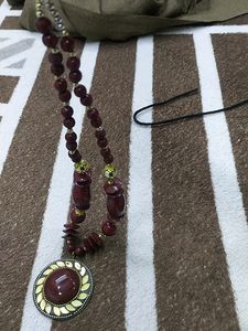 Brown And Mahroon Color Combination Necklace