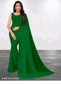 Elegant Emerald Green Saree