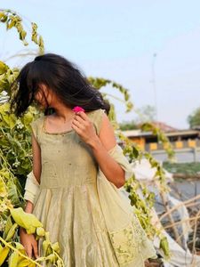 Olive Green Anarkali Gown 💫