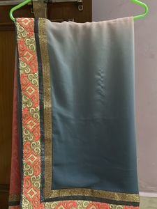 Elegant Pink Embroidered Saree