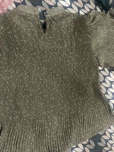 Elegant Polka Dot Wrinkle Blouse
