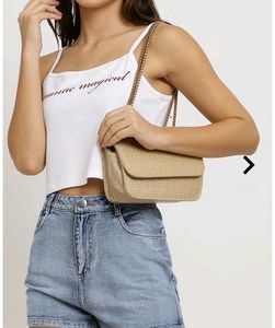 White Graphic Crop Tank Top