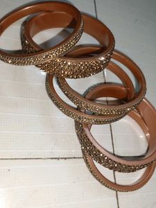 Sparkling Gold Bangle Set