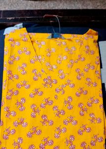 Sunshine Bloom Yellow Floral Kurti