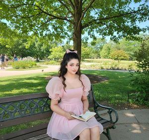 baby Pink kawaii organza Sleeve Midi dress 💕