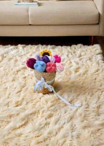 crochet flower basket