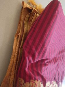 Elegant Pink &amp; Gold Saree