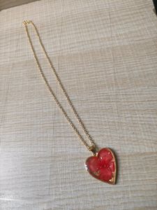 Resin Heart Chain With Petals