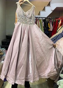 Elegant Grey Embellished Gown